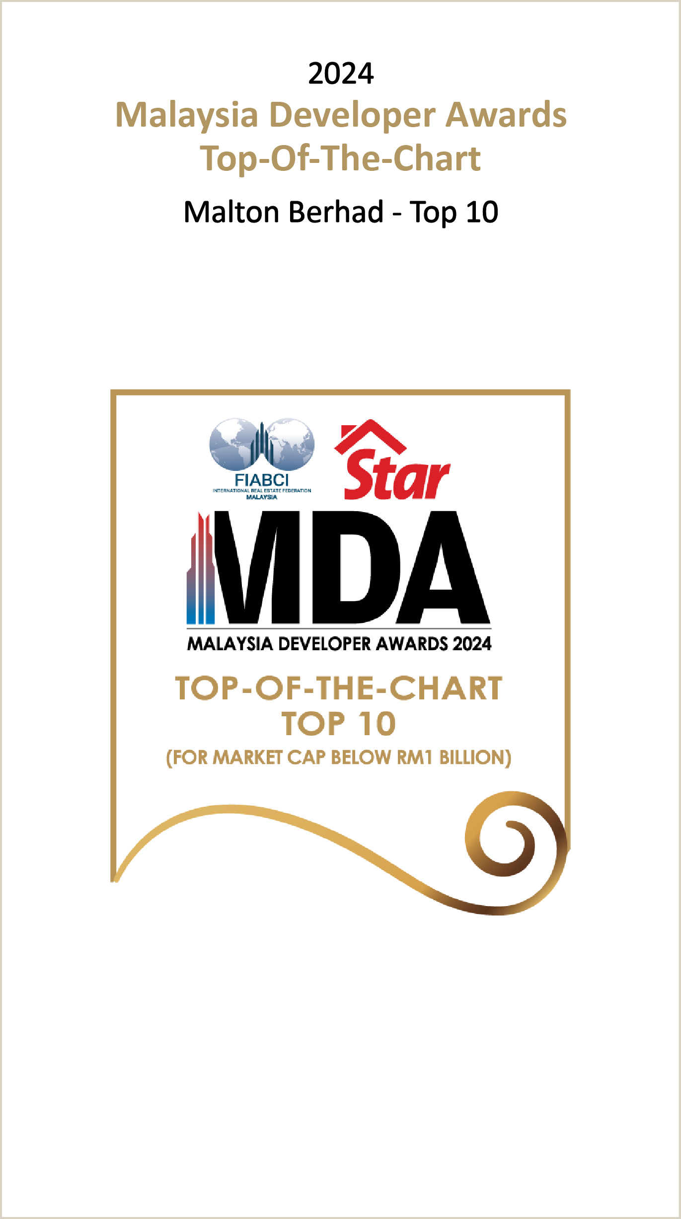 Malton Berhad - Top 100 Property Developer Brand
